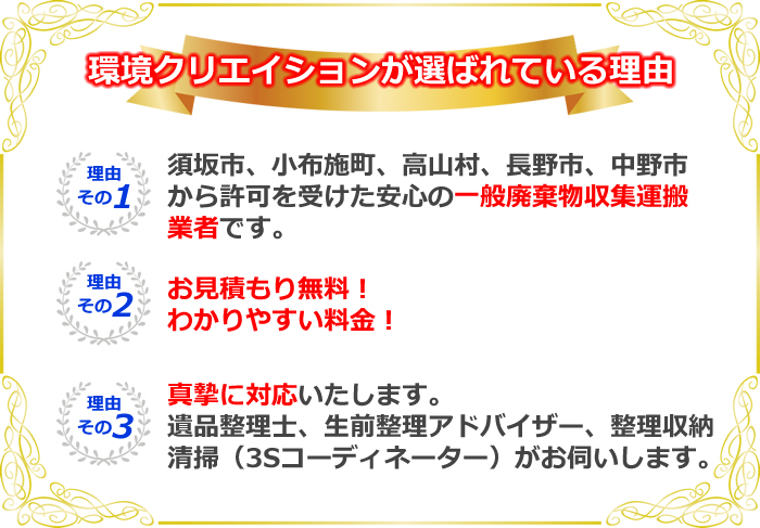 一般廃棄物収集運搬業者、お見積り無料、真摯に対応。